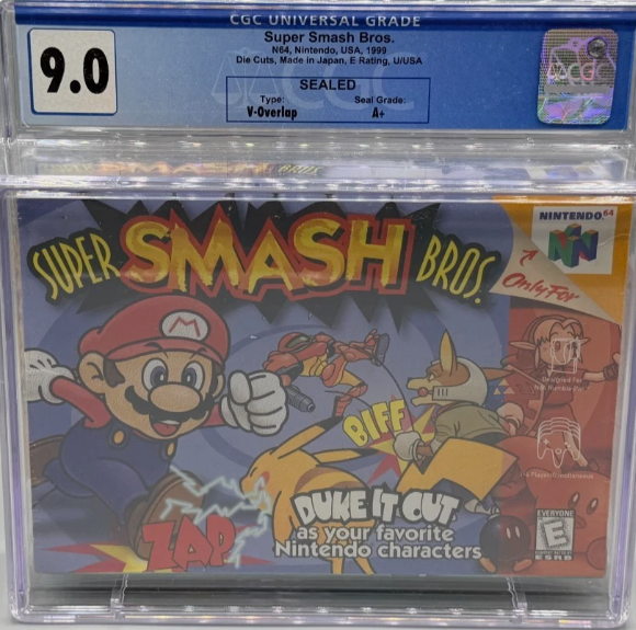 Super Smash Bros Nintendo 64 N64 Factory Sealed New CGC 9.0 A+ Graded